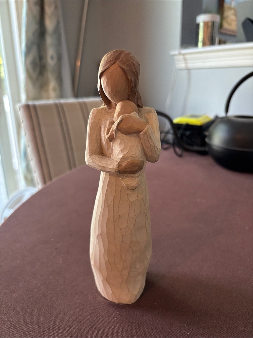 Willow Tree Angel of Mine Large Figurine - Mother & Child in Natural Wood Tone